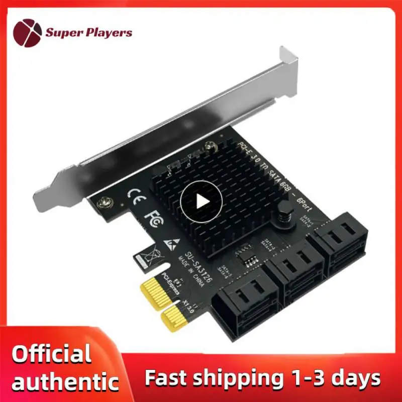 

Asm1166 Chip Sata 3 Converter With Heat Sink Multi Device Connection Fast Data Transmission Sata 3.0 To Pcie Expansion Card