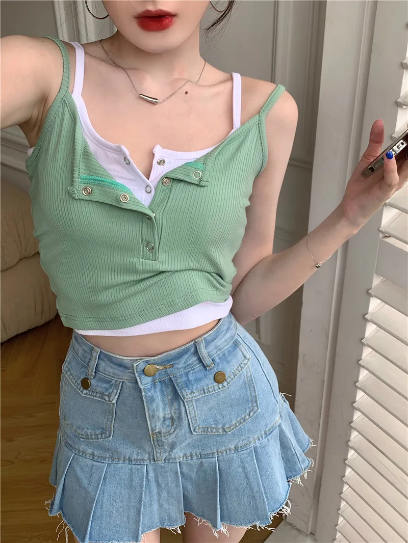 

Топ женский трикотажный без рукавов, 8 карамельных цветов, BG112