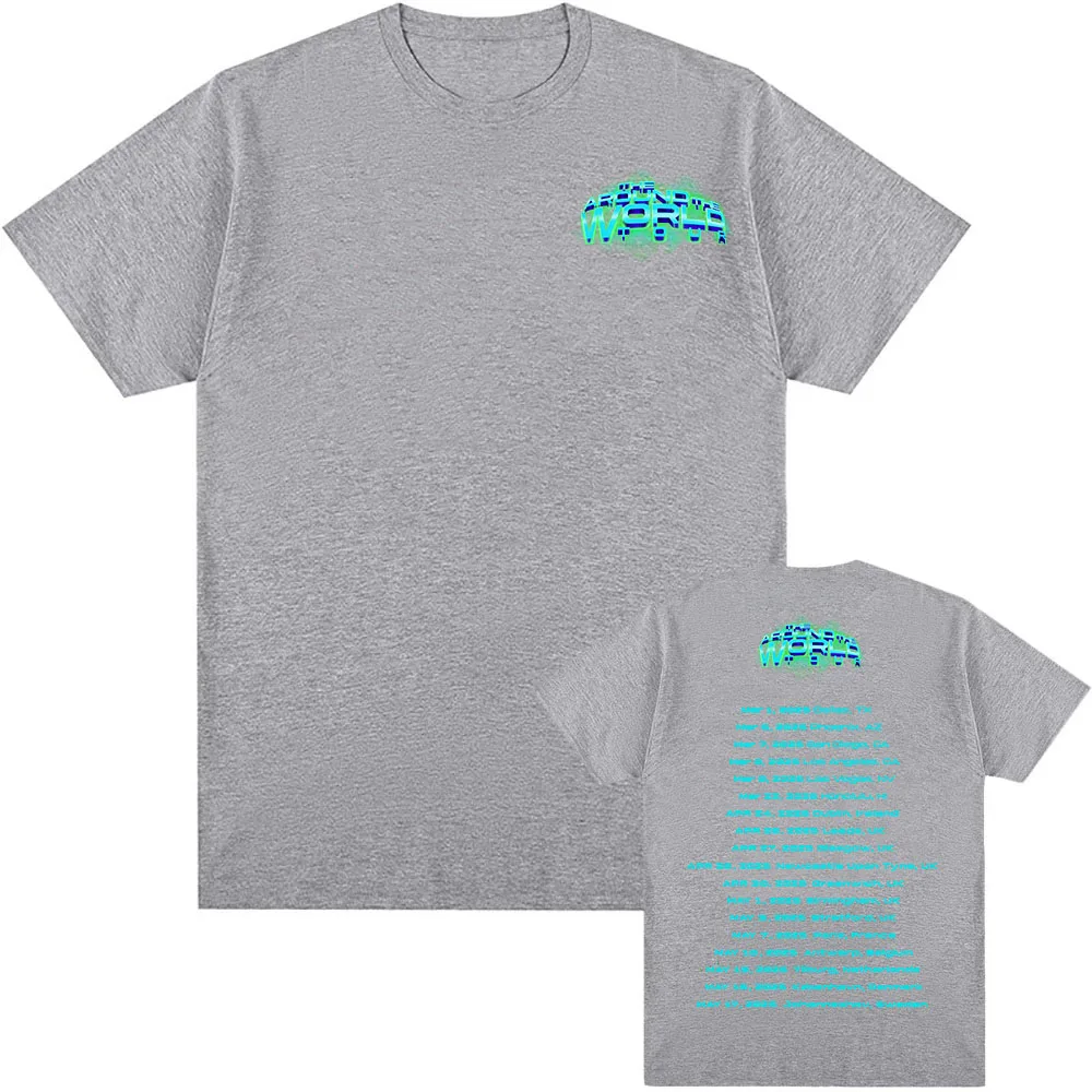 Футболка The Around World 2025 футболки с принтом Эрика Белллера и певицы летняя хлопковая