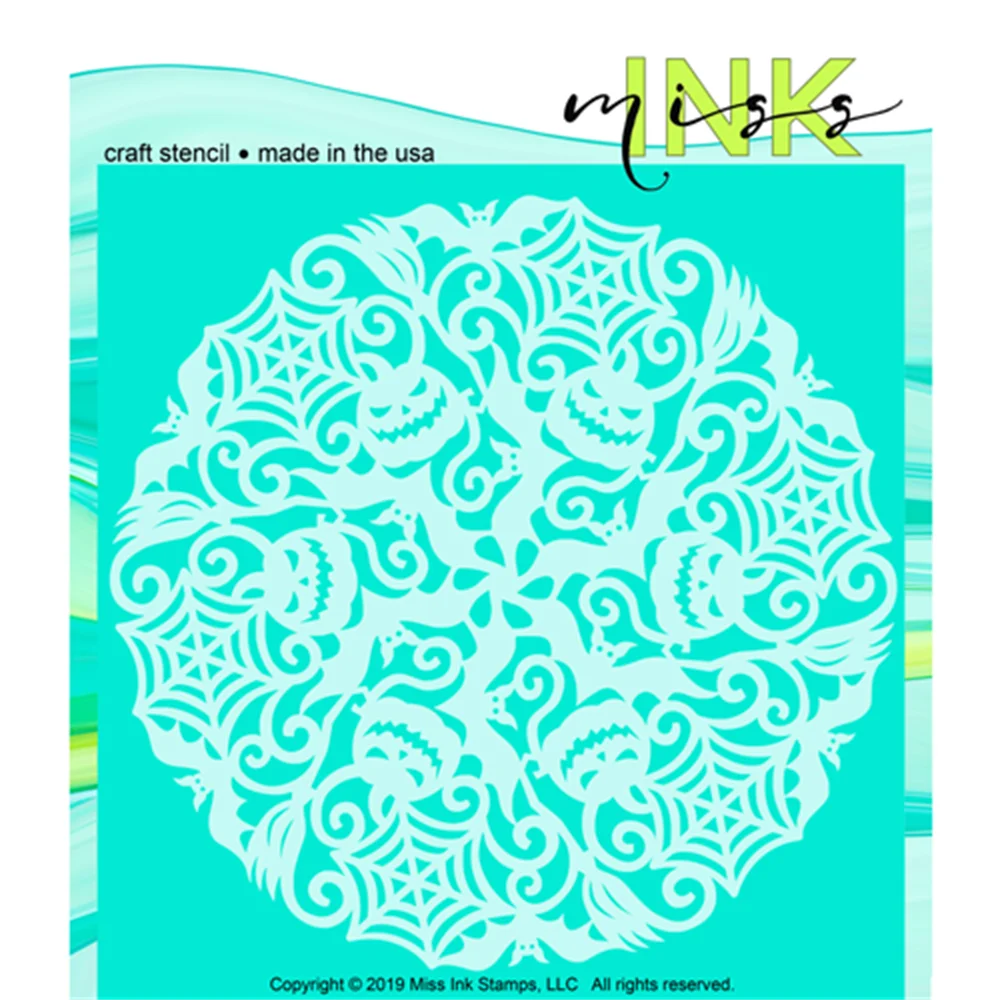 

Halloween Mandala Metal Cutting Stencil for 2022 Arrival New Top Selling Scrapbook Diary Decoration Embossing Template Diy Card