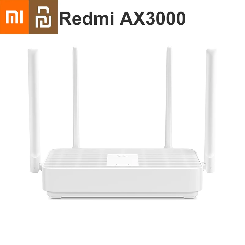 

NEW2022 Xiaomi Redmi Router AX3000 Wifi 6 Gigabit Wireless Rate Mesh 2.4G/5.0GHz Dual-core with 4 Signal Amplifier High Gain