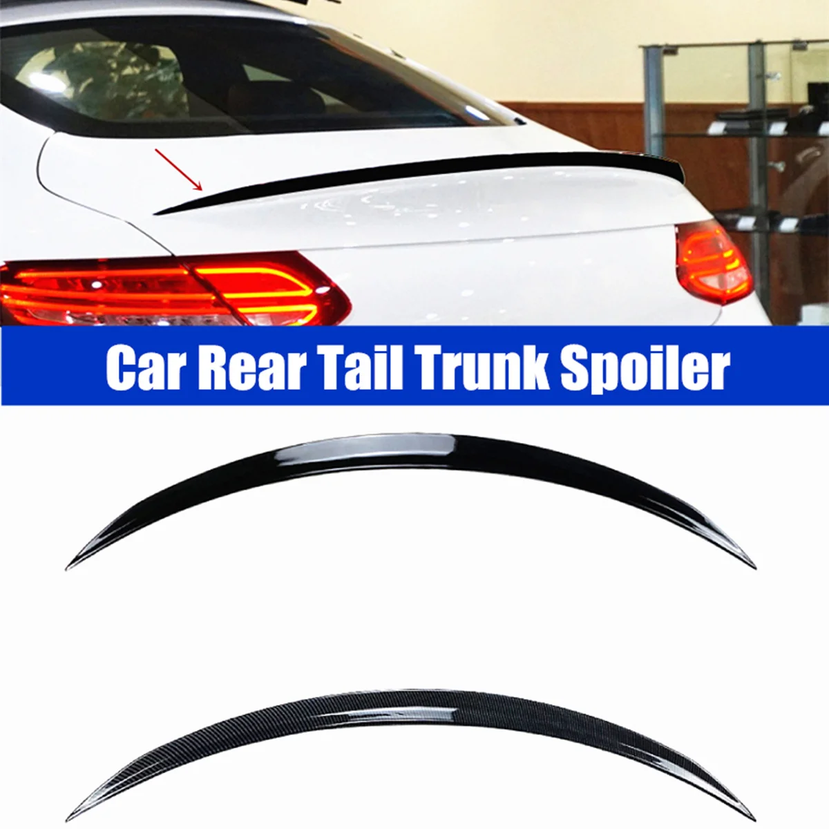 

New Car Rear Tail Trunk Spoiler Wing Lip For Mercedes For Benz C-Class Coupe C205 C63 C200 C260 C300 2015-2021 For AMG Trunk Lid