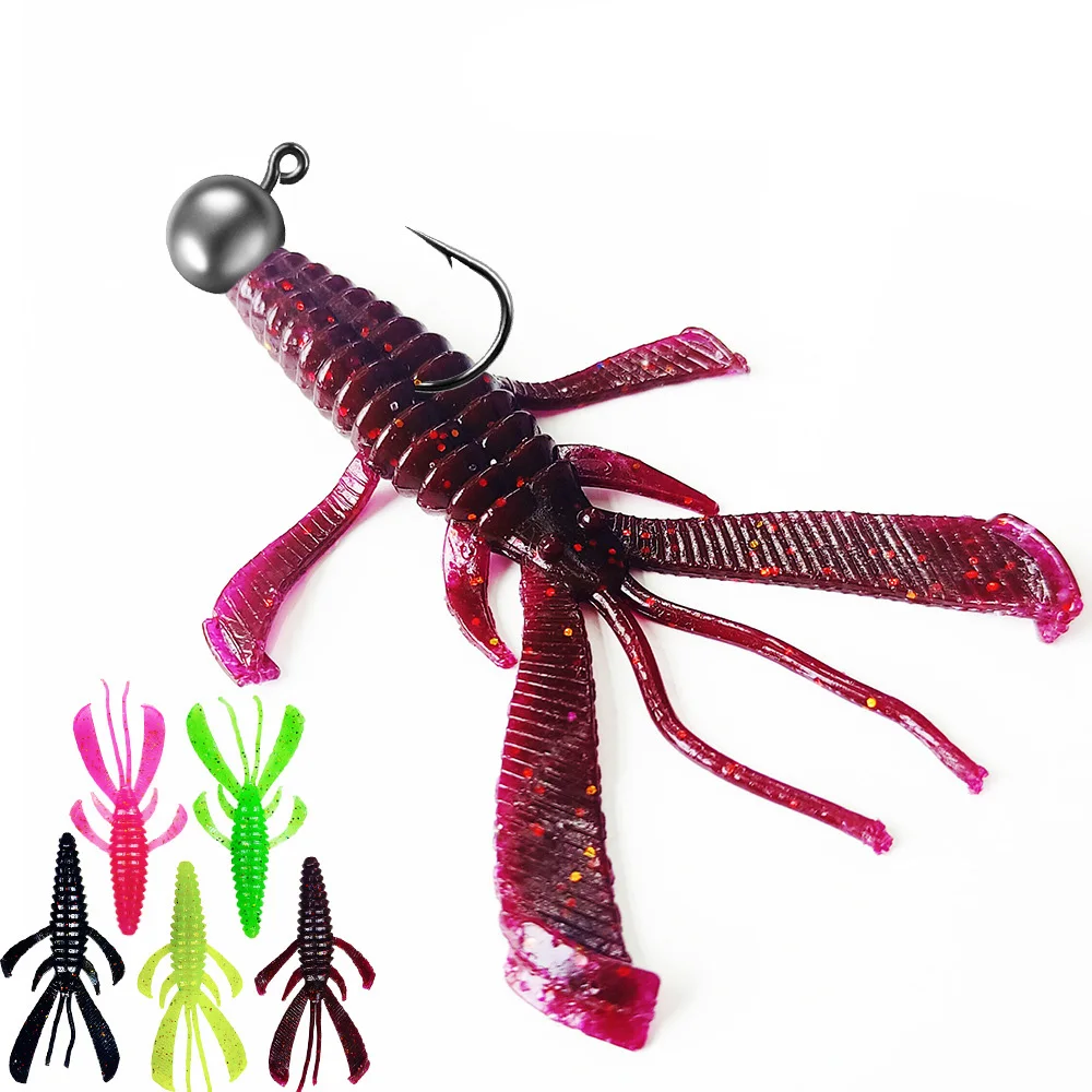 

New Lead Hook Soft Bait Lure False Bait Fishing Floating Soft Worms Fishing Lures Set Swimbait Artificial Silicone Soft Baits