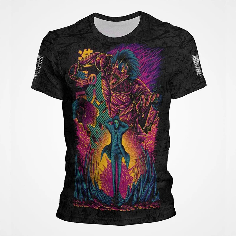 

Japan Anime Attack On Titan 3d Printed T Shirt Men Summer Harajuku Fashion Streetwear Tops Boy Girl Teen Cartoon Cool T-shirts
