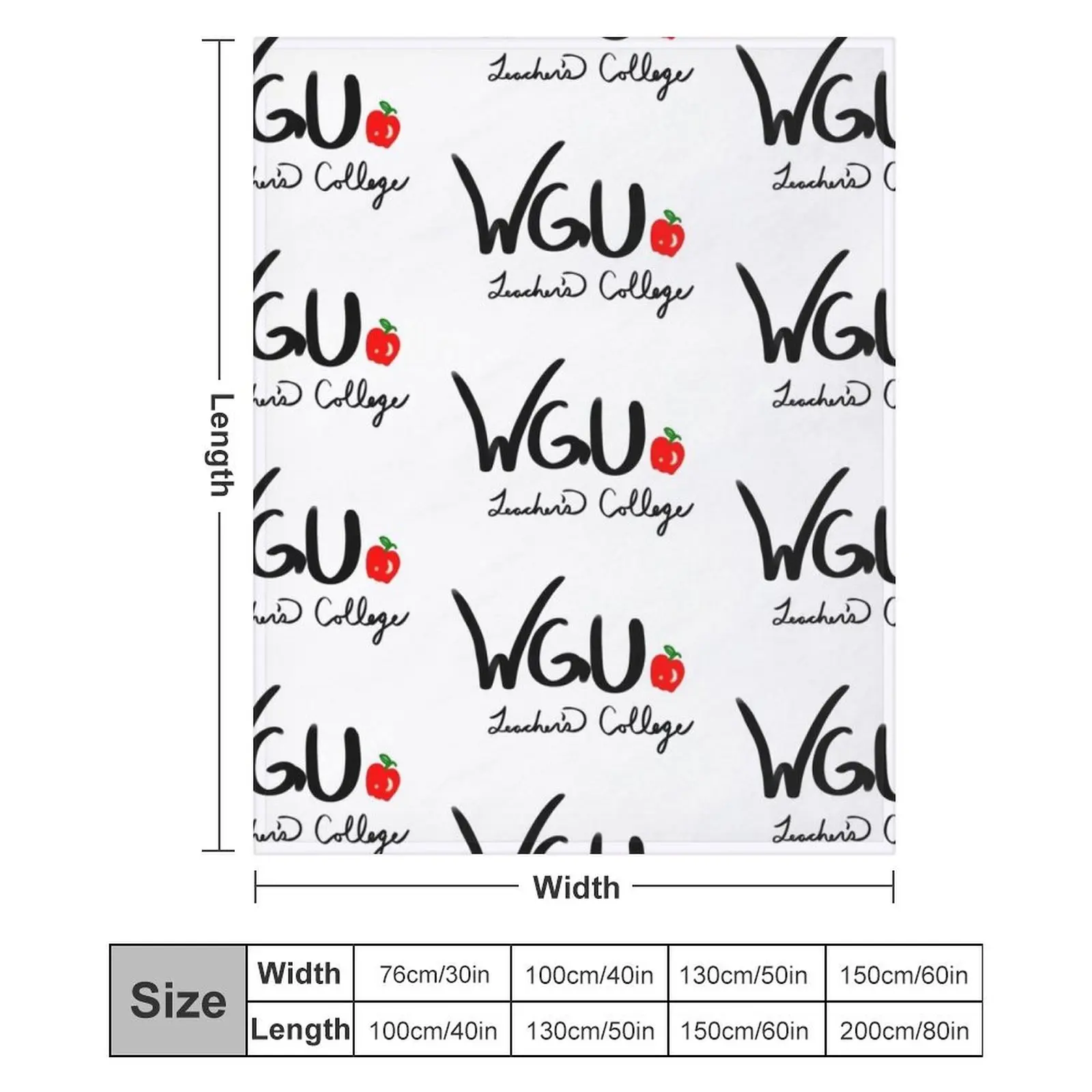 Одеяло для колледжа WGU Teachers