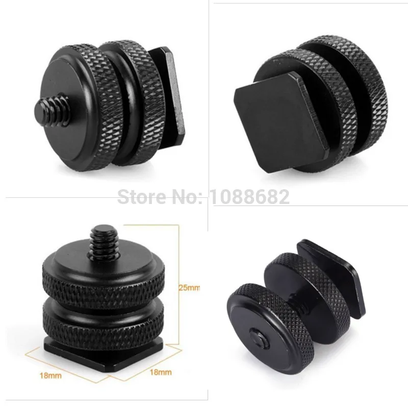 Jadkinsta 1/4" Tripod Mount Screw with Double Layer to Flash Hot Shoe Adapter Holder for Camera Photo Studio Accessories | Электроника