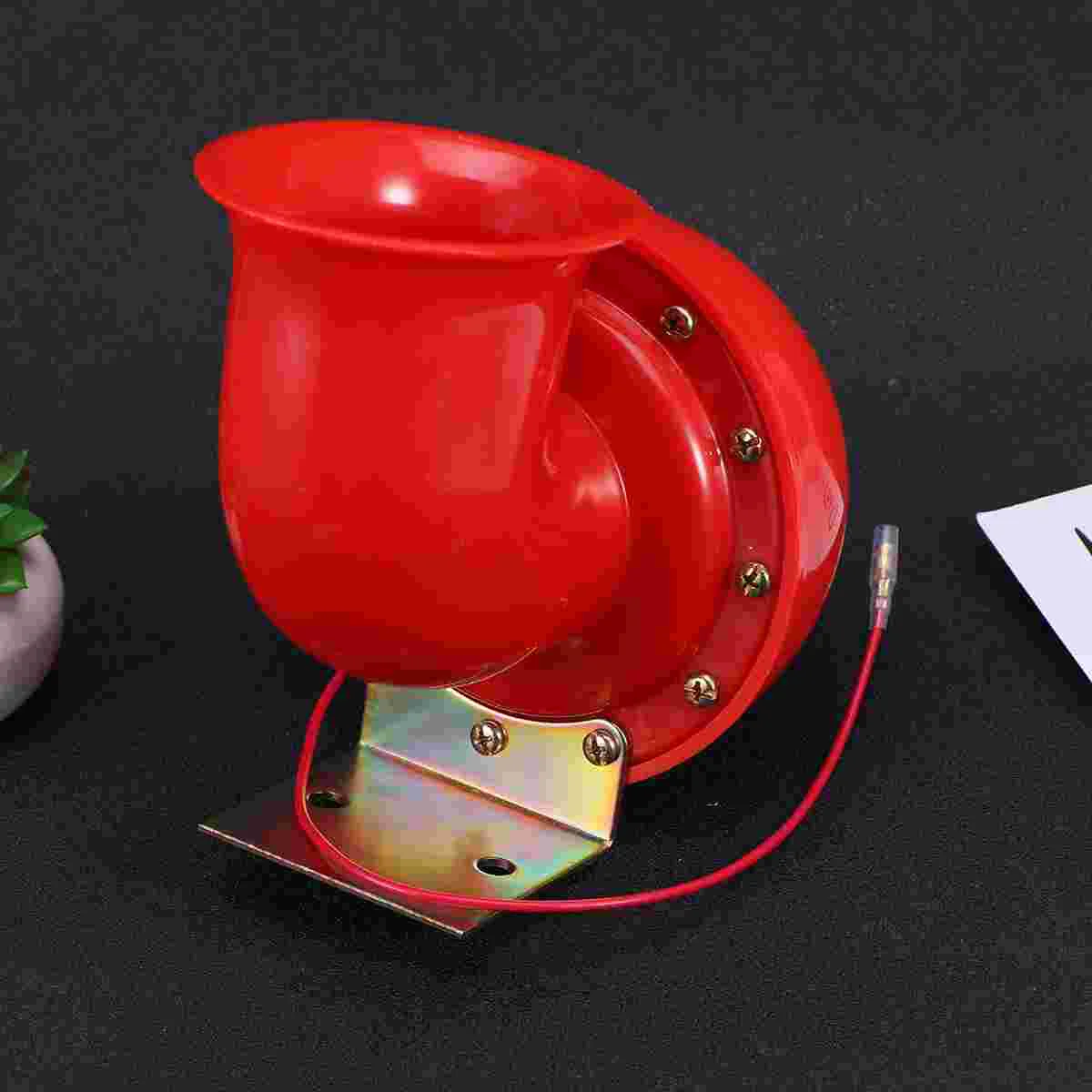 

1Pc Electric Horn 200DB Red 12V Durable Bull Horn Air Horn for Boat Car