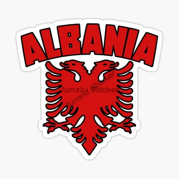 AL Албания флаг карта национальный герб Орел креативная наклейка из ПВХ для