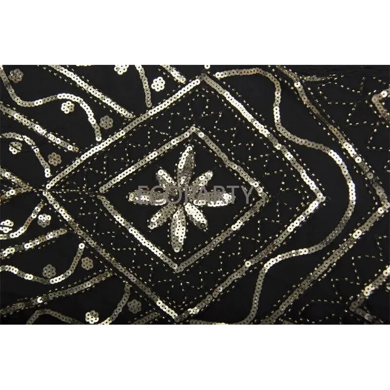 Винтажное вечернее платье 1920-х годов Великий Гэтсби с круглым вырезом без