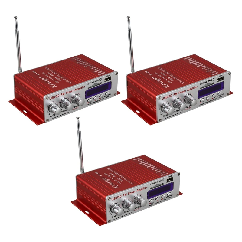 Автомобильный стереоусилитель Kentiger 3 дюйма с ЖК-дисплеем