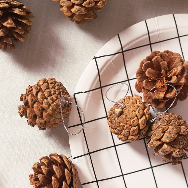 6 шт. милые мини сосновые шишки реквизит для фотосессии аксессуары 4 см