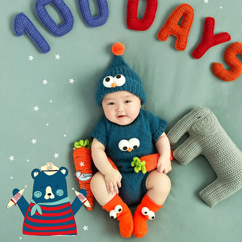 

Одежда для детской фотосъемки реквизит для детской фотосъемки 100 дней детская фотостудия художественная фотография на всю Луну тема портре...
