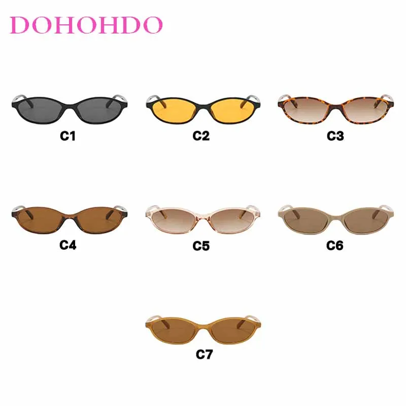 DOHOHDO милые овальные солнцезащитные очки в маленькой оправе женские сексуальные