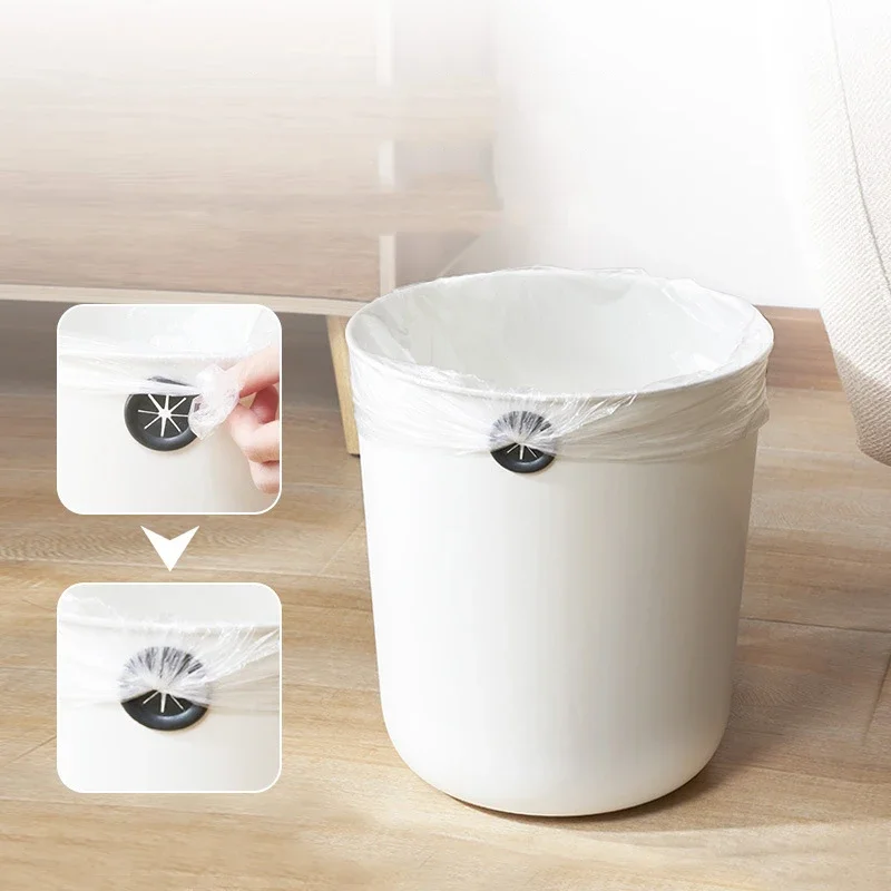 8/12л Портативный Многоразовый Пластиковый Мусорный Бак Креативная Круглая Форма