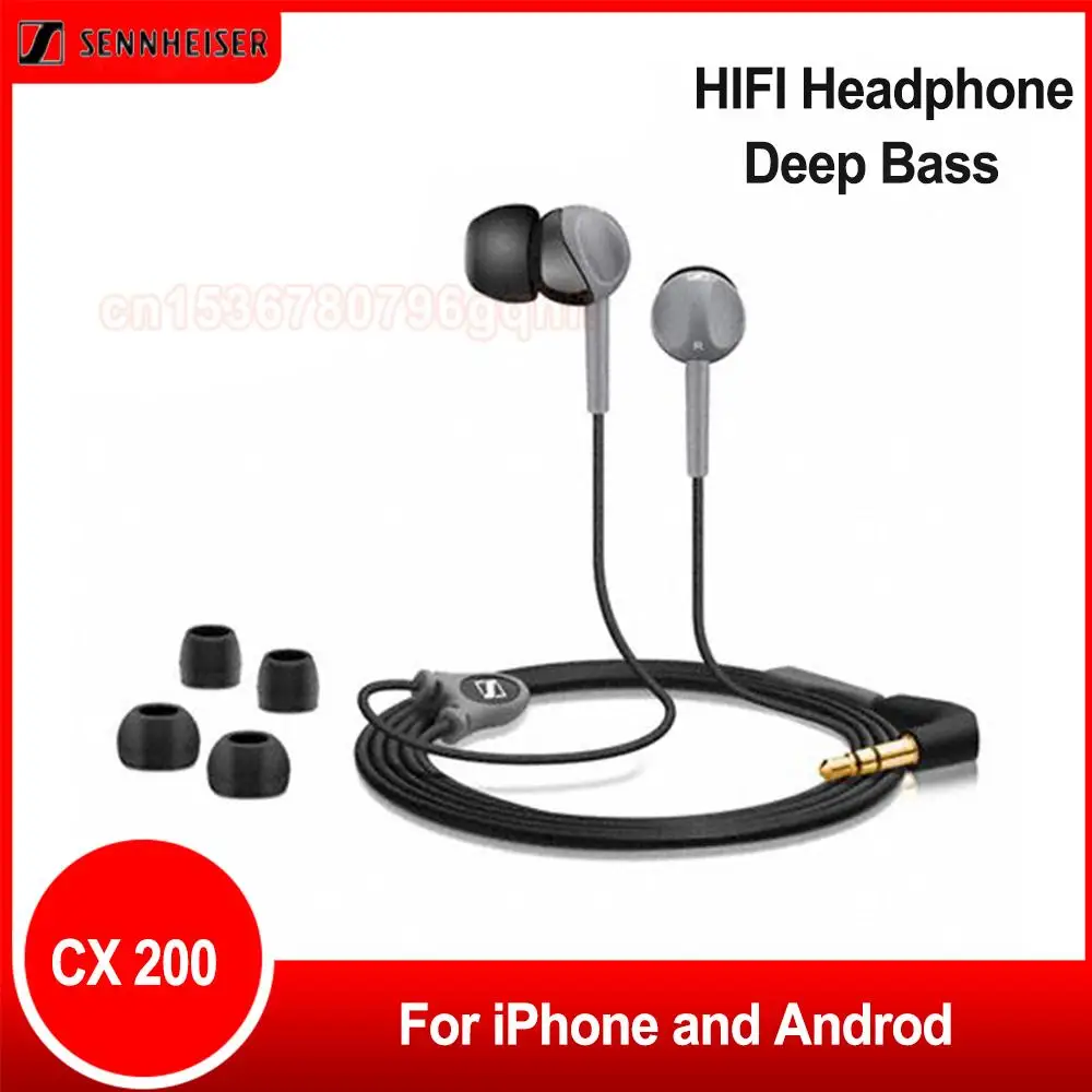 Стереонаушники Sennheiser CX200 StreetII 3 5 мм проводные басовые наушники спортивные для