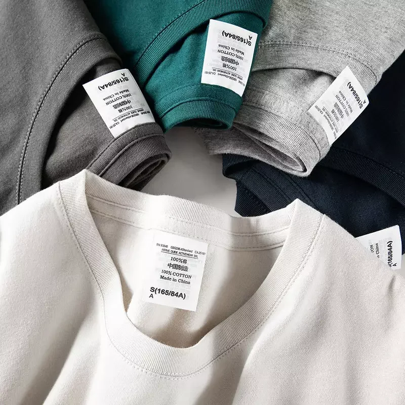 

210gsm Men's 100% Combed Cotton T-shirt Compressed Silk Screen Printed Custom T Shirts Blank Embroidered Mens Breathable Tee