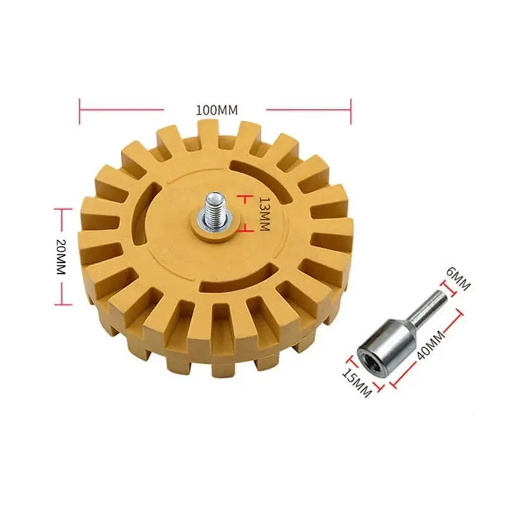 

Car Rubber Eraser Wheel Pad Rubber Disk Decal Eraser Wheel Car Sticker Remover Paint Cleaner Car Polish Auxiliary Tool New