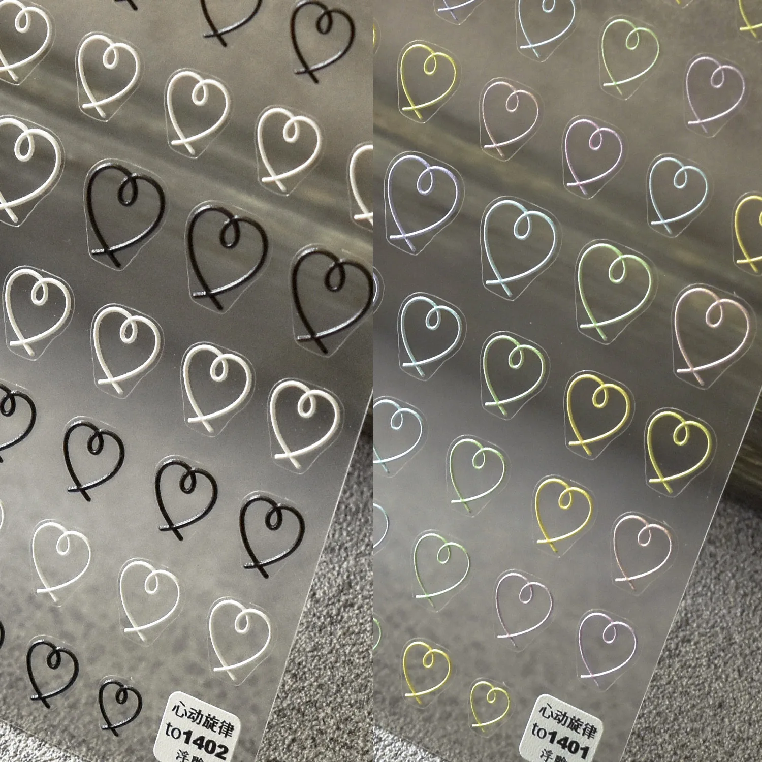 

Heart Nail Stickers Love 5D Transfer Decals for Nails DIY Slider Press on Nail Art Decoration Nail Foil Design Art Accessories