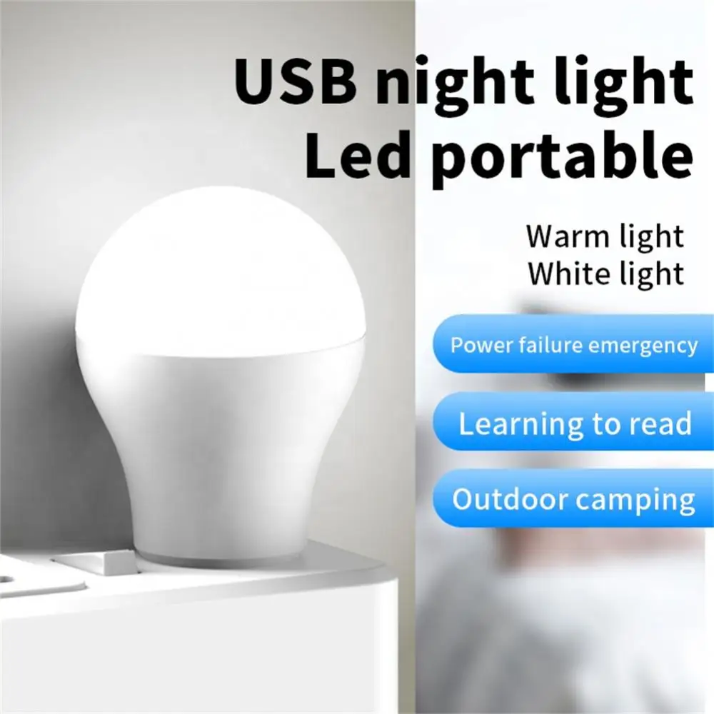 

Computer Power Bank Lights Environmentally Friendly Led Light Bulb Plastic Portable Led Light Energy Saving 1w Long Service Life