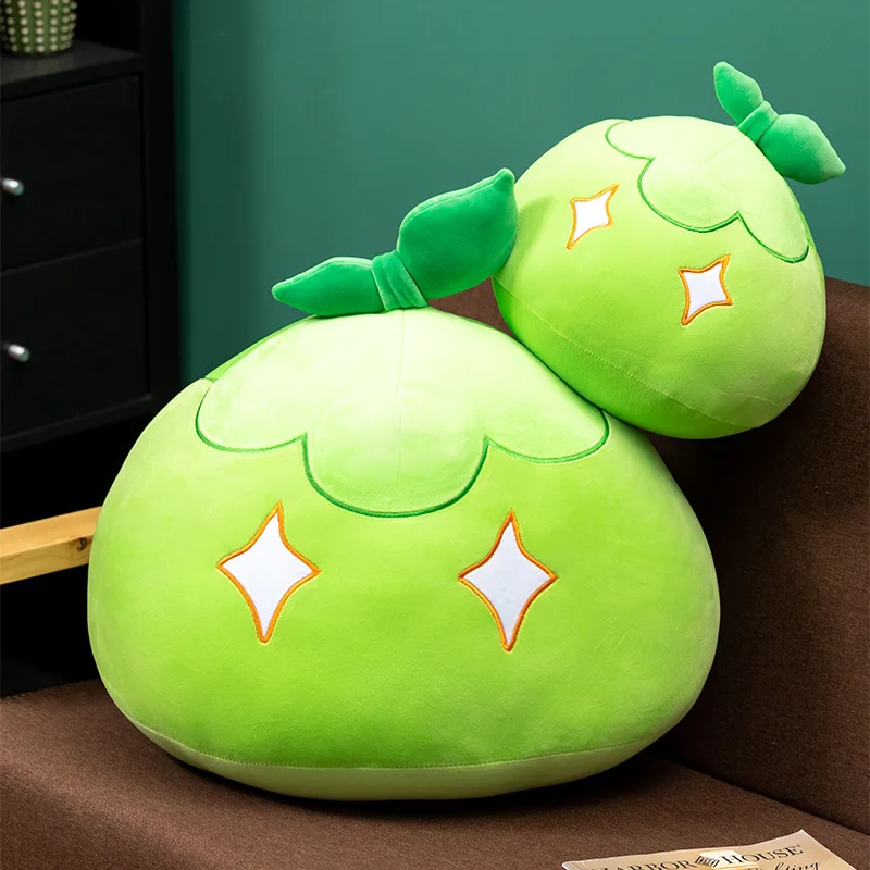 Фото 30-40 см Genshin Impact Slime, плюшевая игрушка, милая анимо-электропиро-слам-кукла, мягкая аниме-огонь, гром, ледяная трава, ветер, элементальные шарики №5