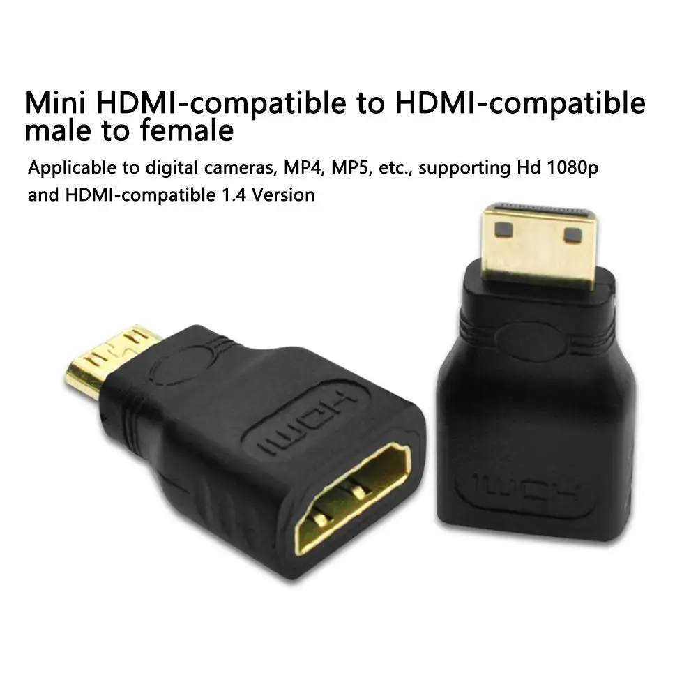 Мини Hdmi-совместимый Hd преобразователь большой на маленький штекер гнездо Mini с