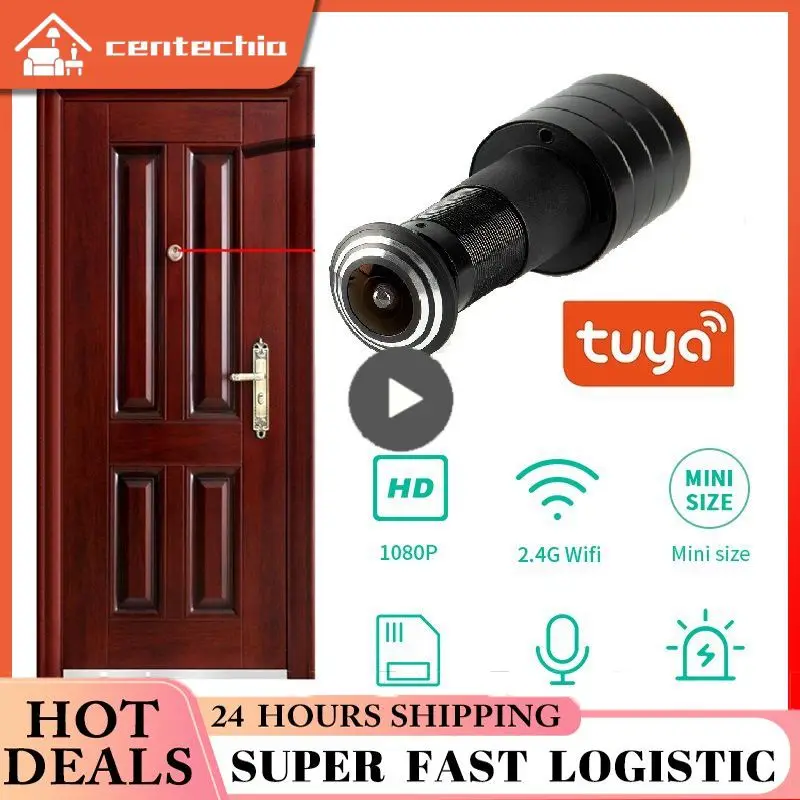 

Charging Alarm Audio Door Camera Wide Angle Tuya 1080p Camera Motion Detection Mini Wifi Port Eye Hole Ip Camera Household