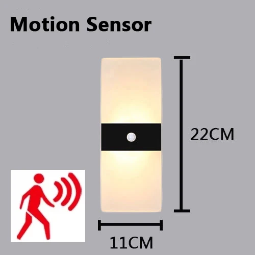 

KINLAMS Акриловый настенный светильник с датчиком движения