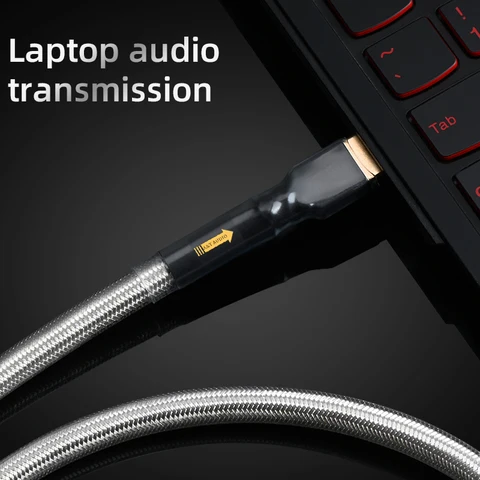 ATAUDIO HiFi USB аудиокабель высокого качества 7N OCC серебристый тип A к Тип B разъем Профессиональный USB-кабель для усилителя компьютера