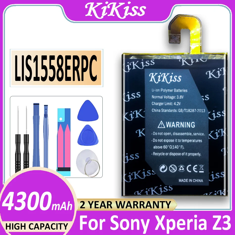 

Replacement For Sony Battery LIS1558ERPC For SONY Xperia Z3 L55T L55U D6653 D6633 D6603 Phone Battery 4300mAh Batteria