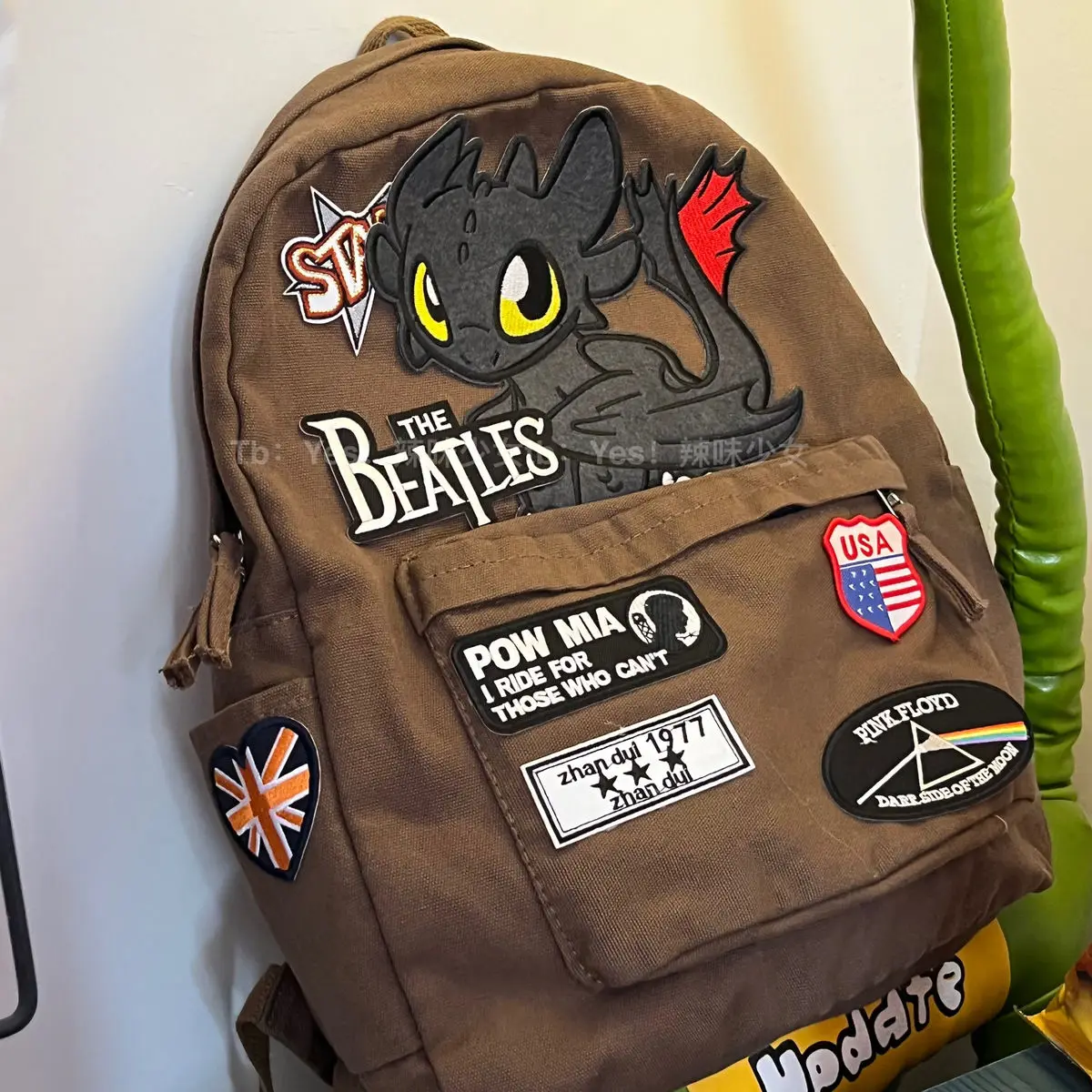 

American Vintage Little Monster Aesthetic Hottie Backpack Trendy Hip-hop Casual School Backpack Punk Gothic Sweet Girl Mochila