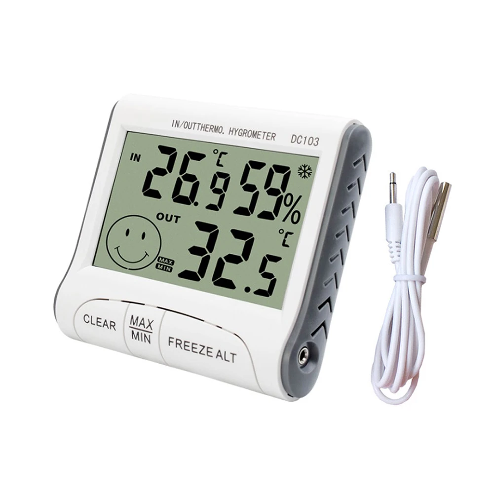 

LCD Digital Indoor Thermometer Home Temperature Hygrometer Gauge Sensor Refrigerator Frost Alarm Humidity Meter Weather Station