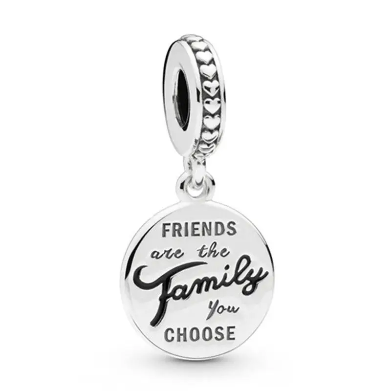 

1Pcs New Alloy Family Letter Pendant DIY Beads Suitable for Original Pandora Charm Bracelet Ladies Jewelry Making Gifts