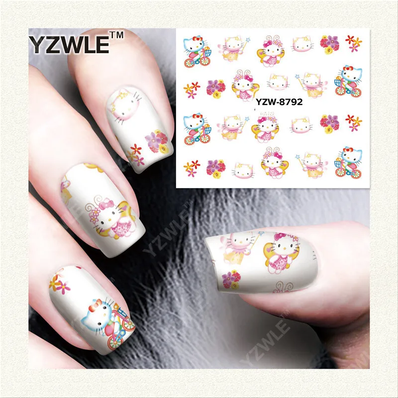 

Sanrio Nail Stickers Hello Kitty Anime Kawaii 3D Woman Nail Art Sticker Supplies Diy Child Toys Gift