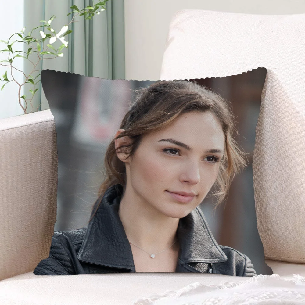 Чехол Для Подушки С Принтом Gal Gadot 50x50 См Декоративная Квадратная Наволочка Из