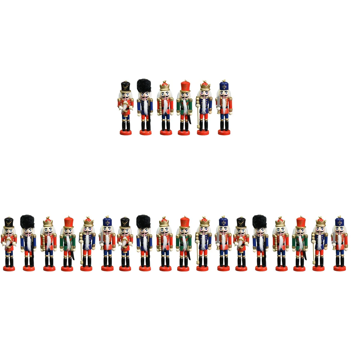 

24 pcs Premium Lovely Practical Festive Nutcracker Decor Nutcracker Ornaments Nutcracker for Party