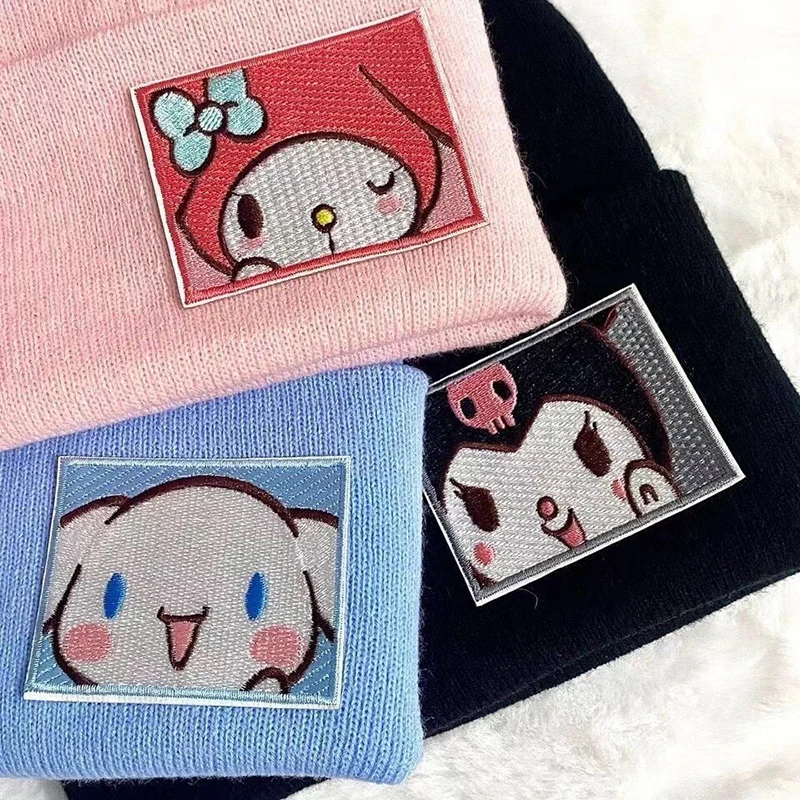 1 шт. Saniro Hello Kitty шапка-бини женская милая зимняя вязаная шапка с рисунком Cinnamoroll