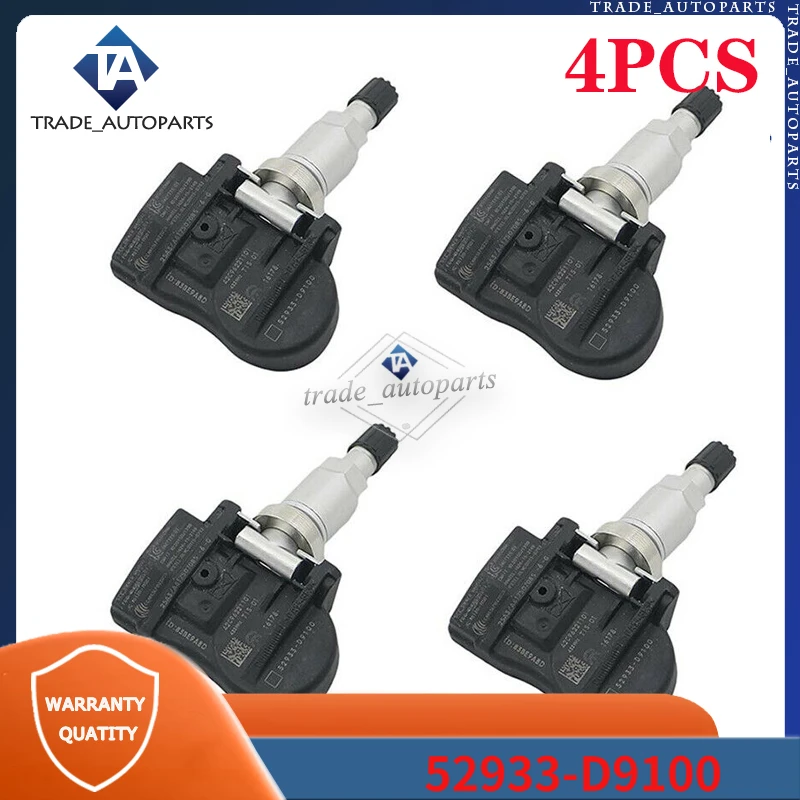 

52933-D9100 52933-F2000 4Pcs Tire Pressure Sensor TPMS For Genesis G90 Hyundai Elantra Ioniq Santa Kia Cadenza Optima Sportage