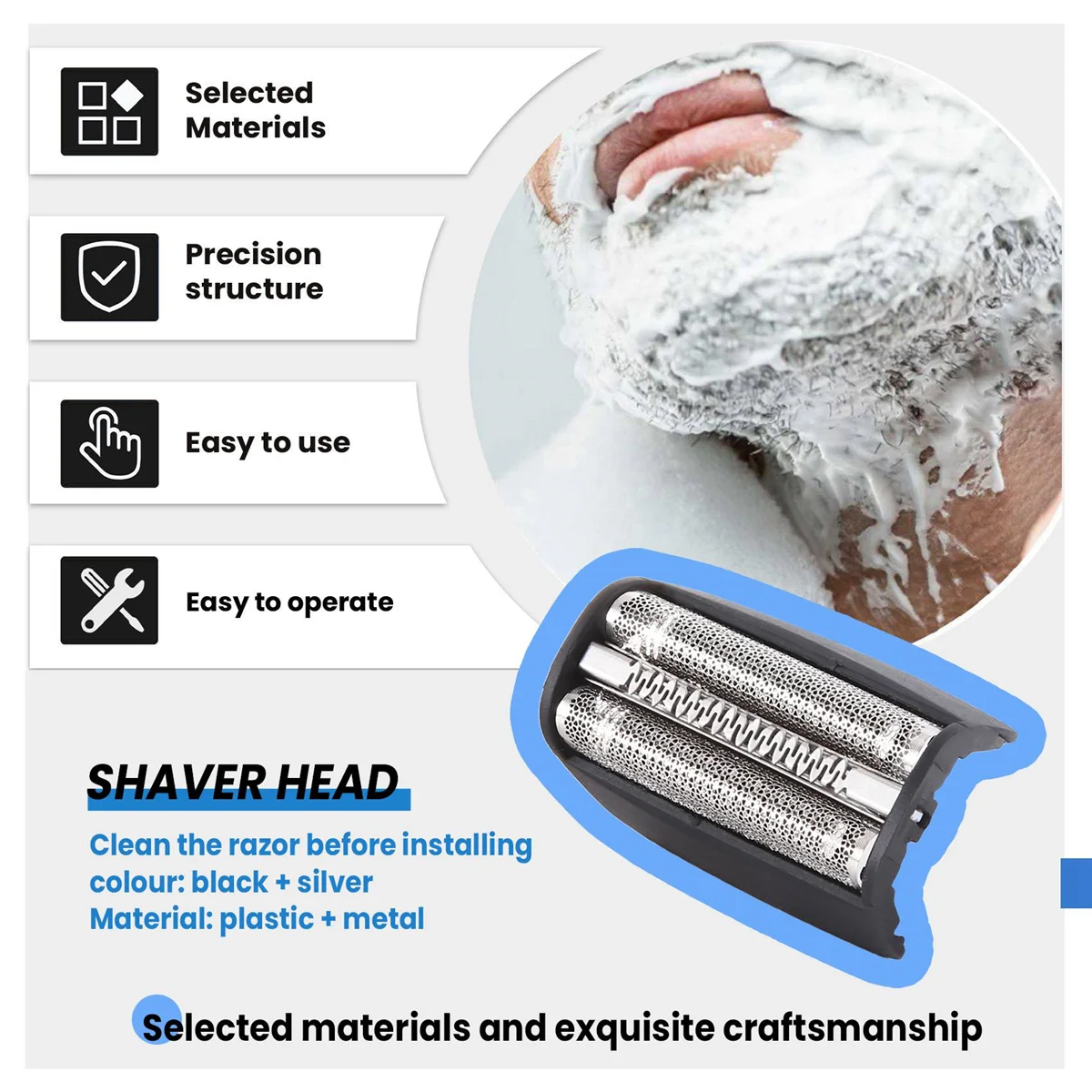 Экран из фольги 30B + лезвие для Braun 3 серии SmartControl 4000 SyncroPro и 7000 TriControl 5495 7505 7520 7650 195S