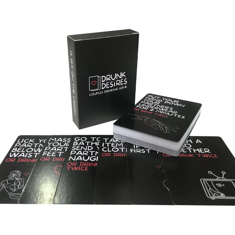 

Hot Sale Full English Card Drunk Desires Couples Drinking Game Card Game For Couple Party Couples Drinking Card Game