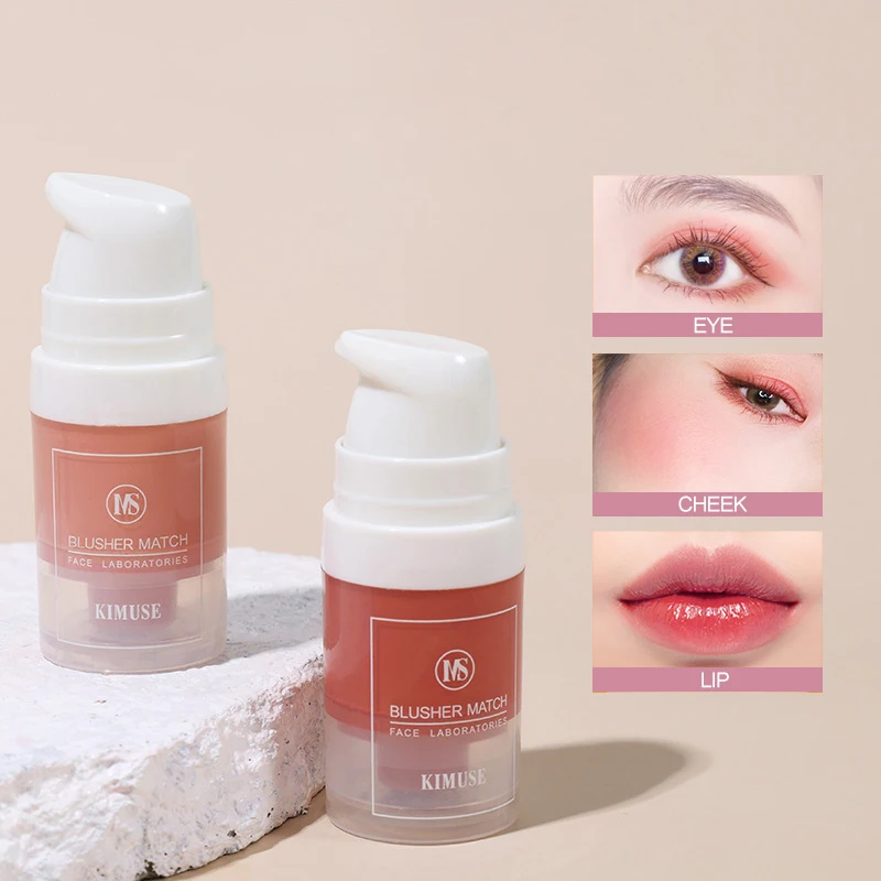 

Face Blush Palette Makeup Liquid blush cherry powder honey peach color moisturizing mortar nature cultivation Face Makeup
