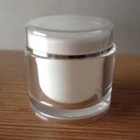 200g capacity transparency acrylic material cream bottle with white inner pot