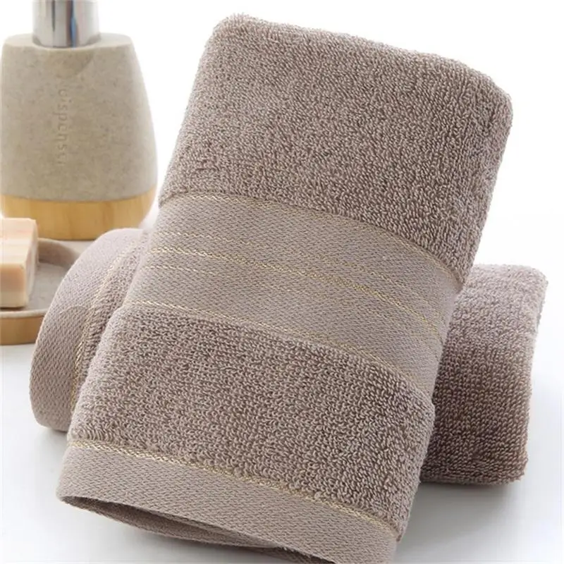 

Thickened Cotton Bath Towel Increases Water Absorption Adult Bath Towel Solid Color Golden Silk Soft Affinity Face Towel