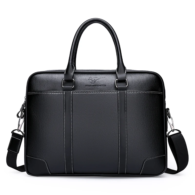 

Business Style Men's Handbag Briefcase High Quality PU Leather Men Portable Bag 14 inches Laptop Bag Casual Men Business Doc Bag