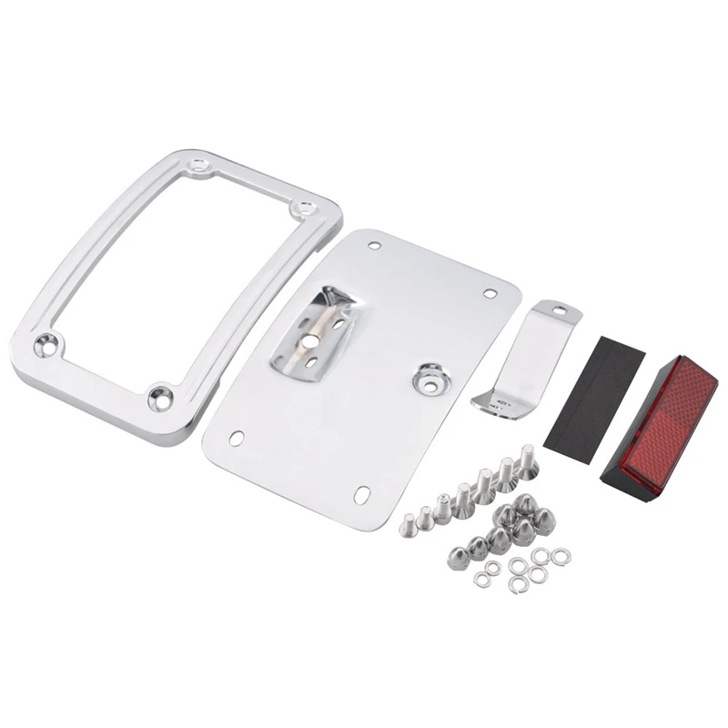 

Motorcycle License Plate Mounting Frame Kit For Softail Heritage Springer Classic FLSTSC 05-07