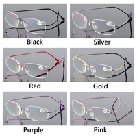 elastic memory reading glasses ultra light blue ray proof reading glasses frameless design