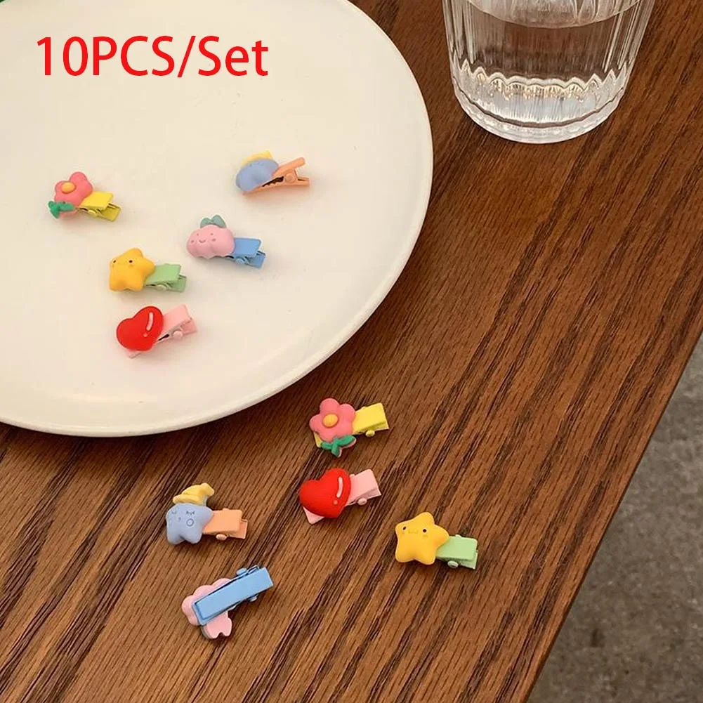 

Заколки для волос с цветами, сердцем и звездами, 10 шт./компл.