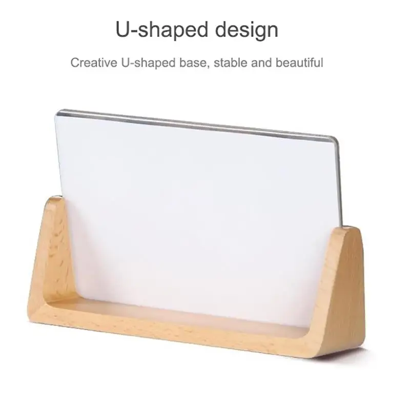 Набор декоративных фоторамок из ореха/бука акриловая U-образная прозрачная рамка