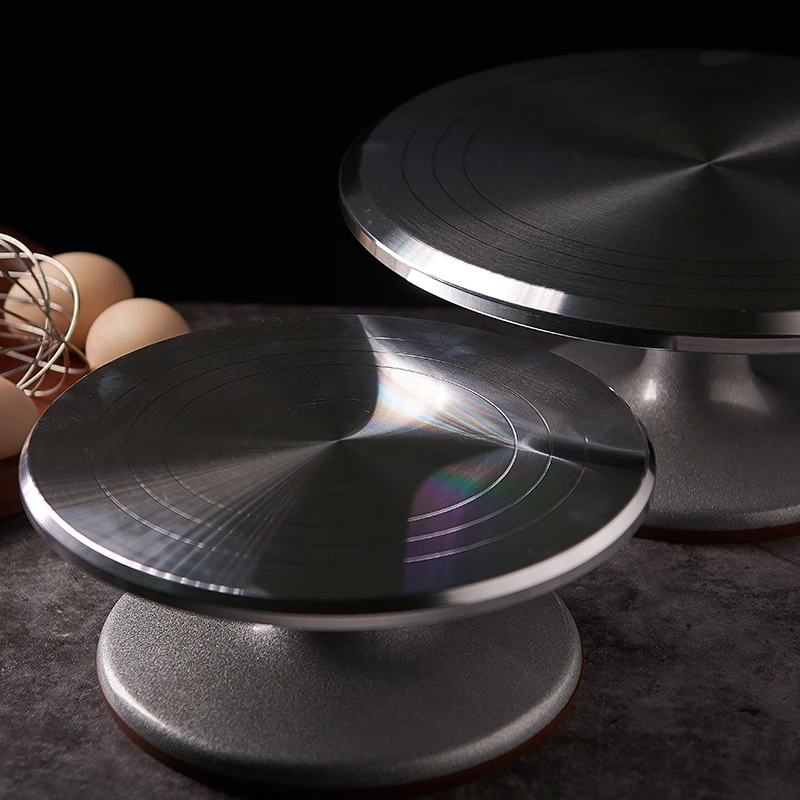 

DIY Cake Stainless steel Turntable Mold Cake Plate Rotating Round Cake Decorating Tools Rotary Table Pastry Supplies Cake Stand