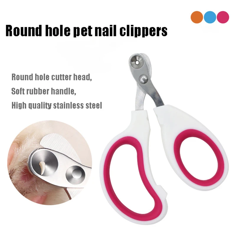 

Cat Nail Scissors with Small Round Holes Anti-accidental Injury Pet Cat Dog Nail Clippers Toe Claw Trimmer Pet Grooming Supplies