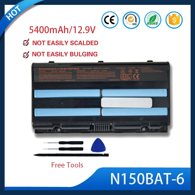 Фото Сменный аккумулятор N150BAT-6, совместимый с Clevo N150SD N155SD N170SD №1